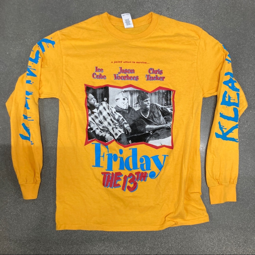 Friday the 13th mashup with Friday. Long sleeve t-shirt by Kleaver Clothing.